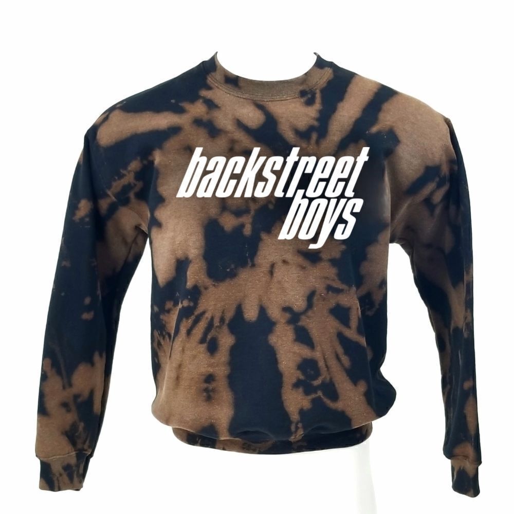BACKSTREET BOYS Band Pop Rock Band Rap Acid Washed Pullover Crewneck Sweatshirt